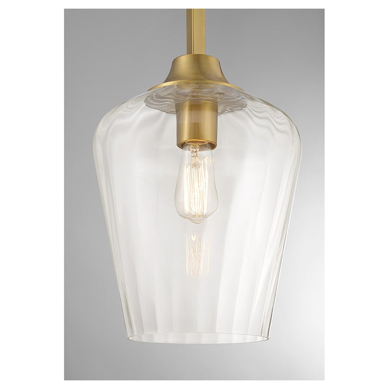 Savoy House Carlton 1-Light Pendant, Warm Brass
