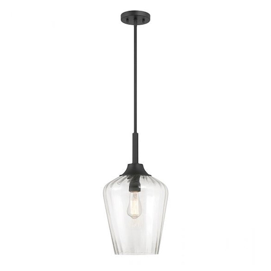 Savoy House Carlton 1-Light Pendant, Matte Black - 7-3390-1-89