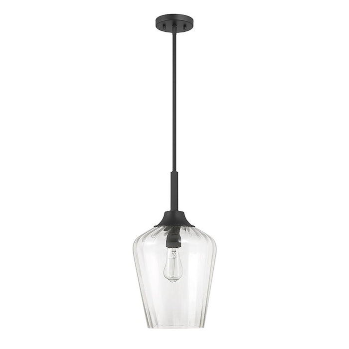 Savoy House Carlton 1-Light Pendant, Matte Black