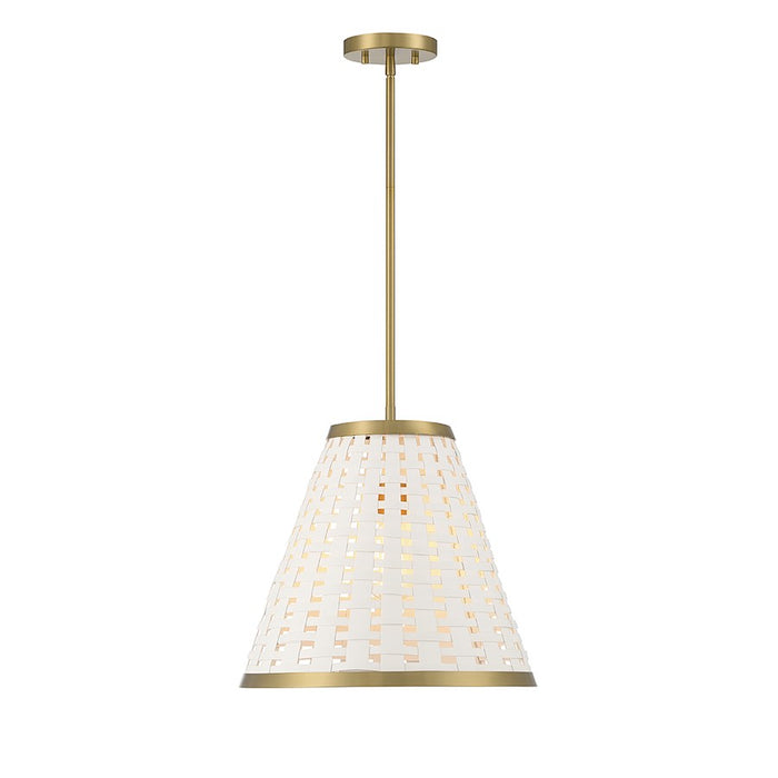 Savoy House Aster 1-Light Pendant, Warm Brass - 7-3398-1-322