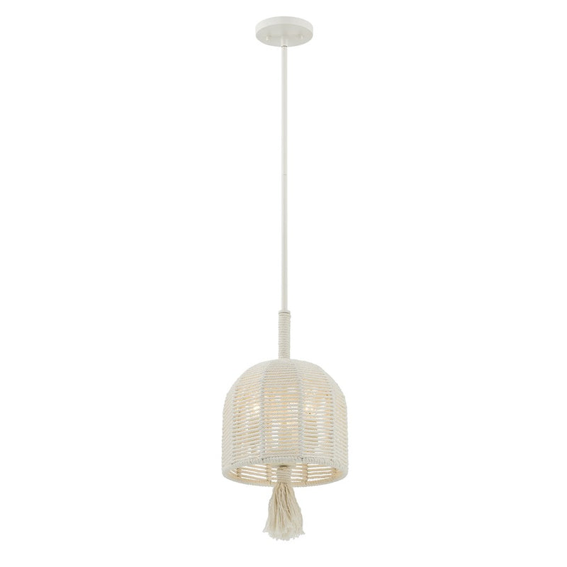 Savoy House Lunara 3 Lt Pendant, Cotton/White Cotton, Cotton