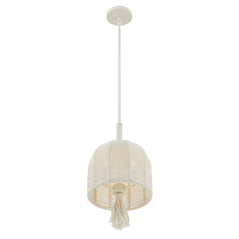 Savoy House Lunara 3 Lt Pendant, Cotton/White Cotton, Cotton