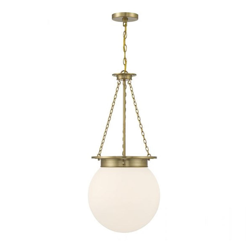 Savoy House Manor 3-Light Pendant, Warm Brass