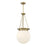 Savoy House Manor 3-Light Pendant, Warm Brass