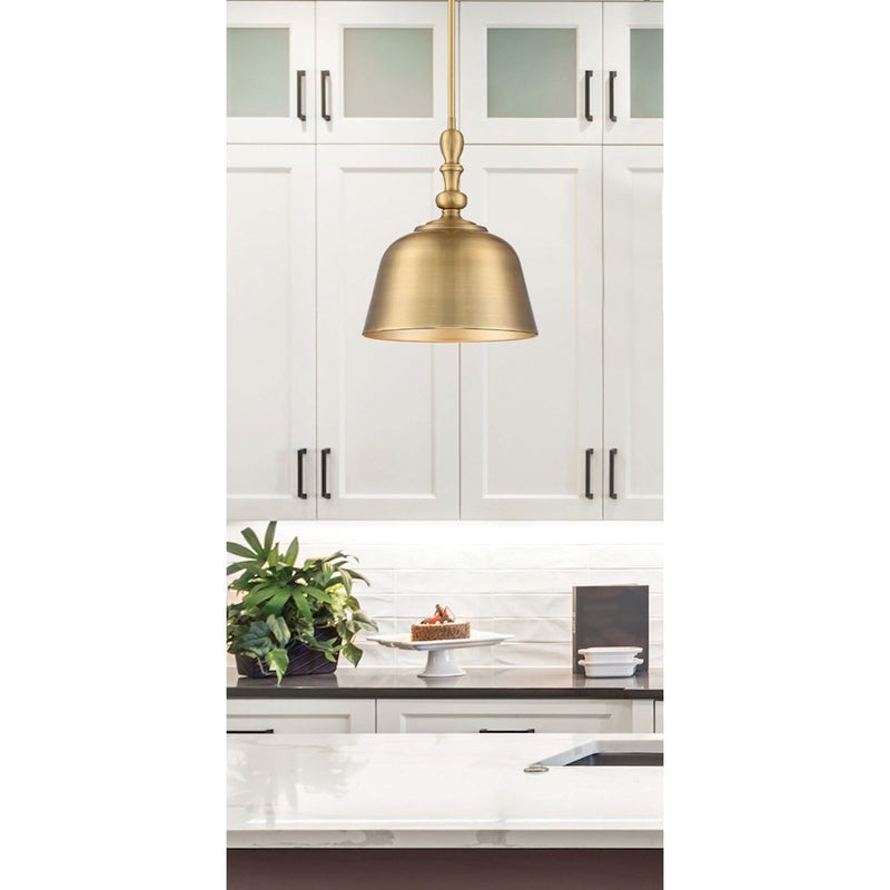 Savoy House Manor 3-Light Pendant, Warm Brass
