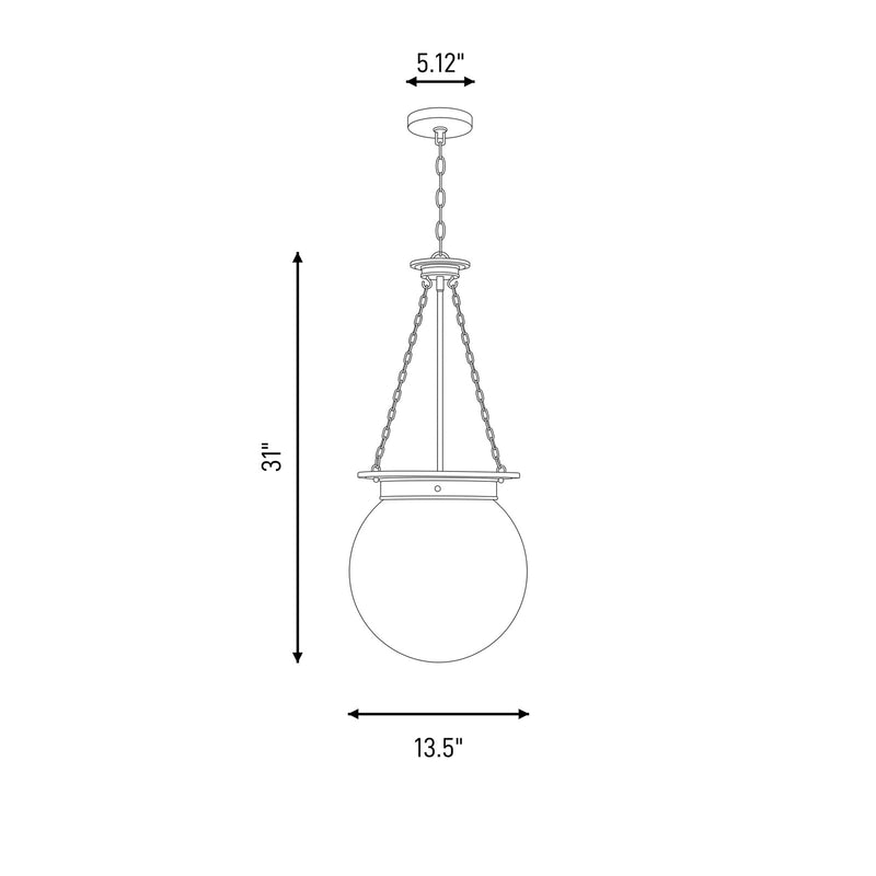 Savoy House Manor 3-Light Pendant, Matte Black