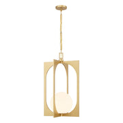 Savoy House Harding 1 Lt Pendant, Spun Gold/White Opal, Spun Gold - 7-3999-1-328