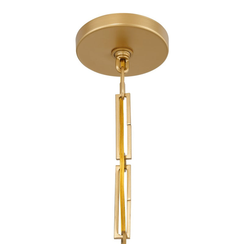 Savoy House Harding 1 Lt Pendant, Spun Gold/White Opal, Spun Gold