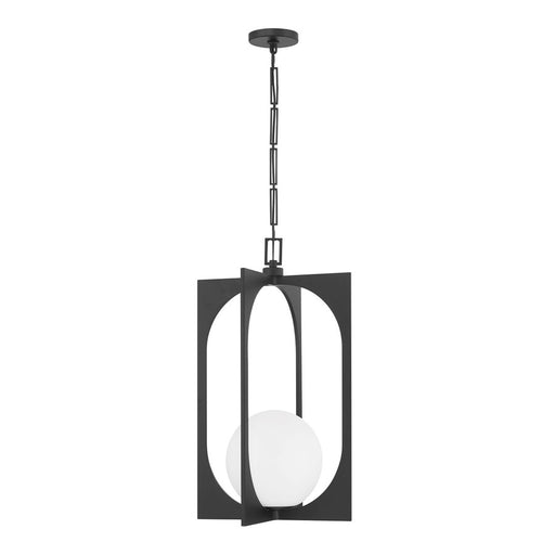 Savoy House Harding 1 Lt Pendant, White Opal, Matte Black