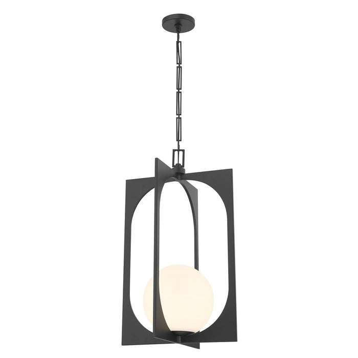 Savoy House Harding 1 Lt Pendant, White Opal, Matte Black