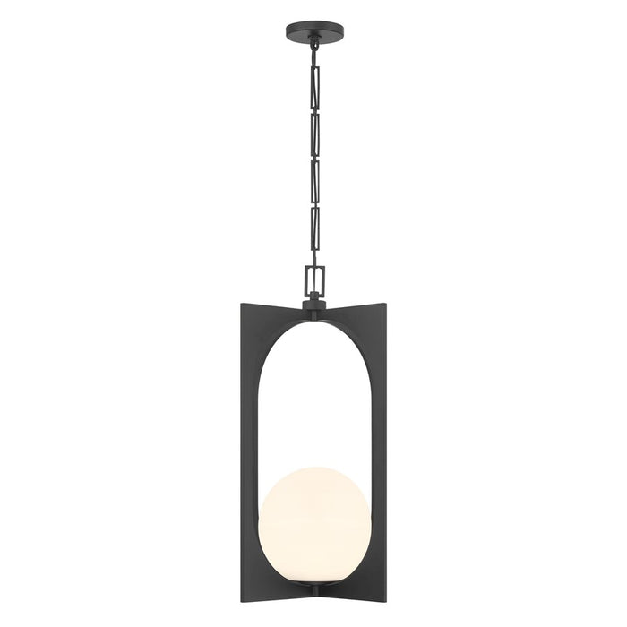 Savoy House Harding 1 Lt Pendant, White Opal, Matte Black