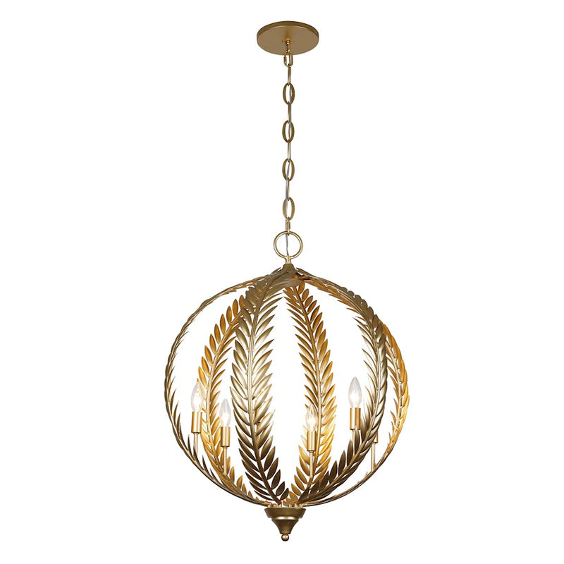 Savoy House Atlas 6-Light Pendant, Grecian Gold