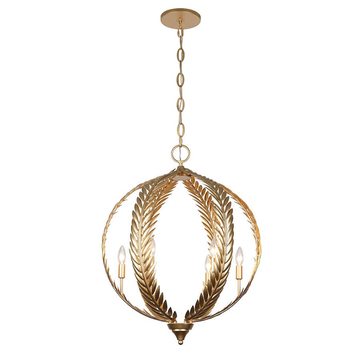 Savoy House Atlas 6-Light Pendant, Grecian Gold