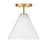 Savoy Essentials Blair 1 Light Mini-Pendant/Semi-Flush, Brass
