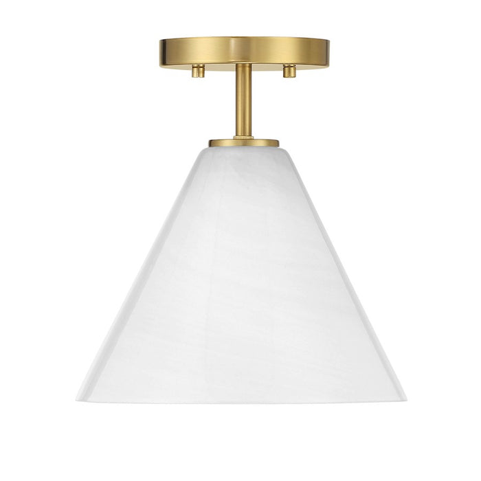Savoy Essentials Blair 1 Light Mini-Pendant/Semi-Flush, Brass