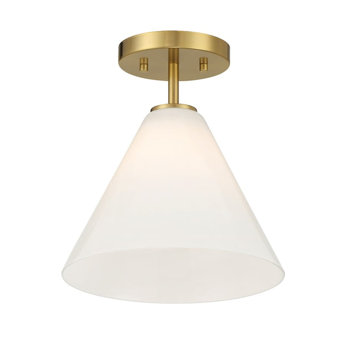 Savoy Essentials Blair 1 Light Mini-Pendant/Semi-Flush, Brass