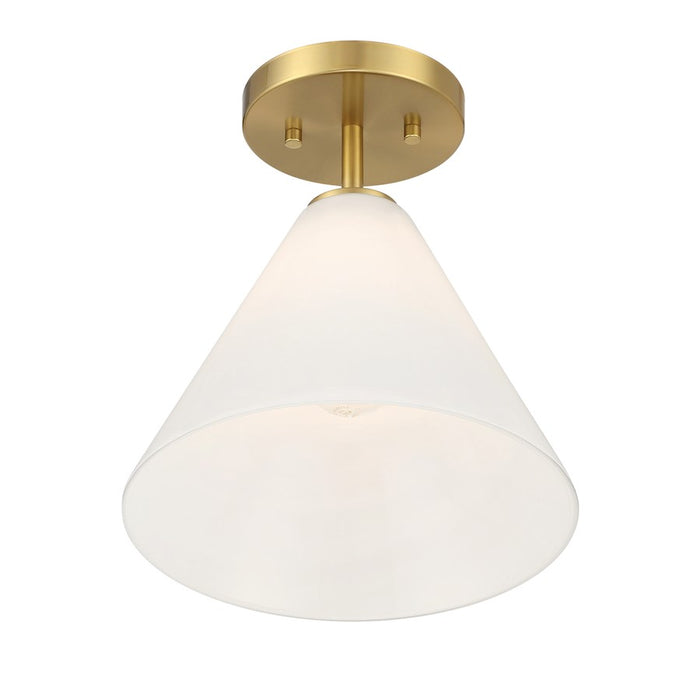 Savoy Essentials Blair 1 Light Mini-Pendant/Semi-Flush, Brass