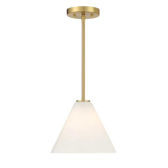 Savoy Essentials Blair 1 Light Mini-Pendant/Semi-Flush, Brass
