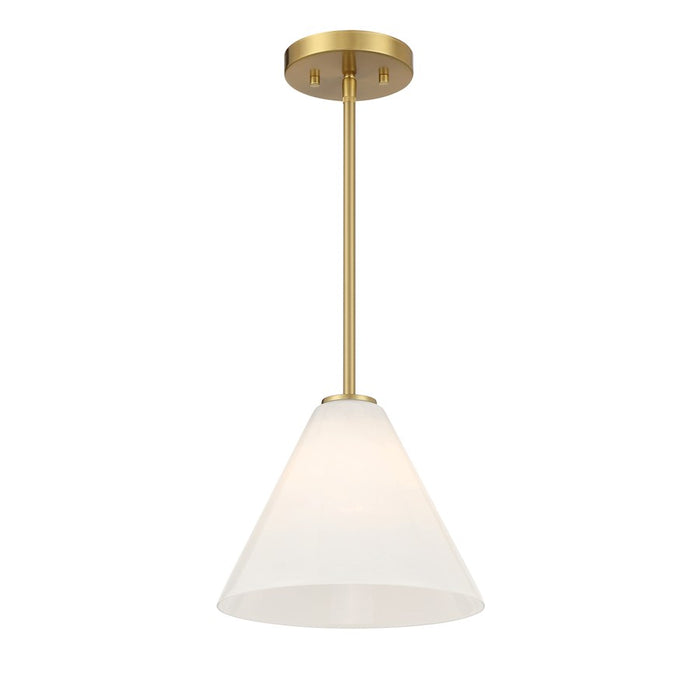 Savoy Essentials Blair 1 Light Mini-Pendant/Semi-Flush, Brass