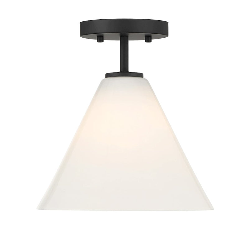 Savoy Essentials Blair 1 Light Mini-Pendant/Semi-Flush, Black