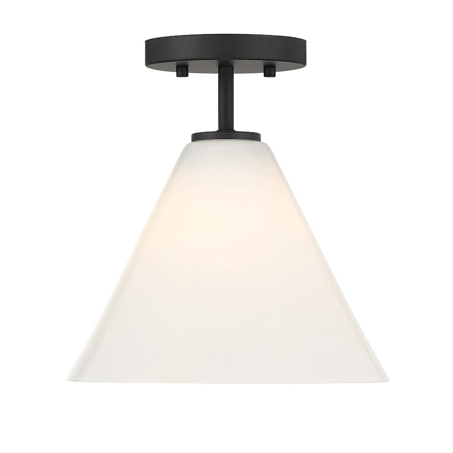 Savoy Essentials Blair 1 Light Mini-Pendant/Semi-Flush, Black - 7-4011-1-89