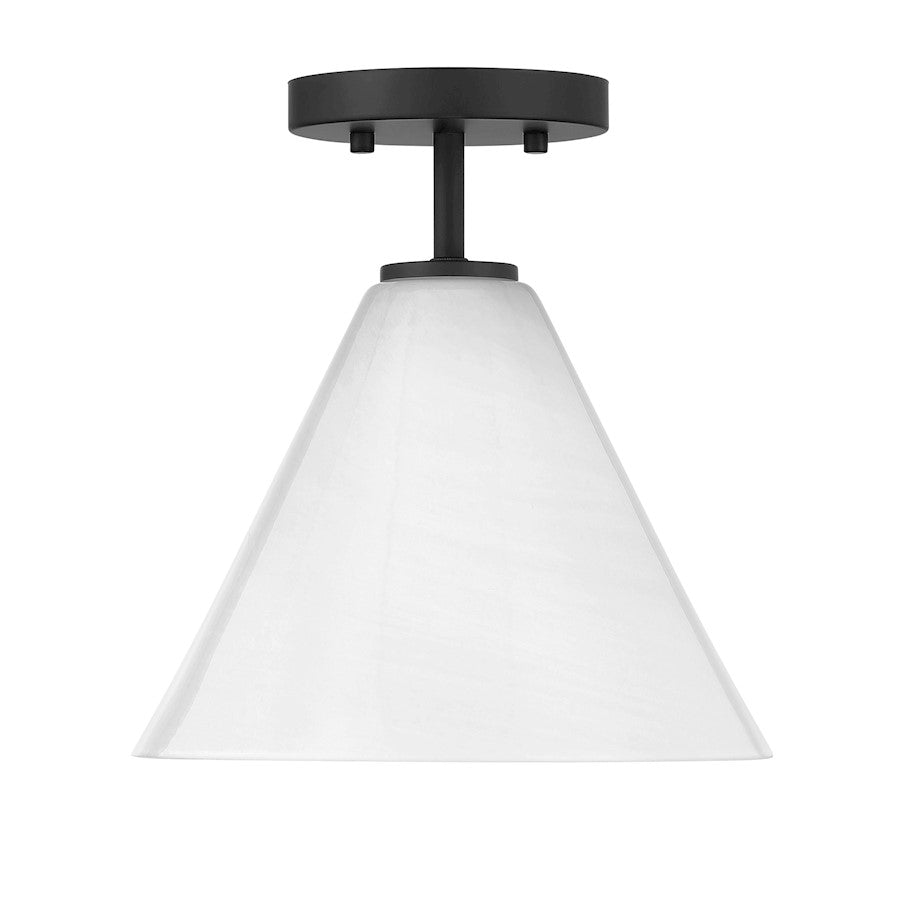 Savoy Essentials Blair 1 Light Mini-Pendant/Semi-Flush, Black