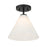 Savoy Essentials Blair 1 Light Mini-Pendant/Semi-Flush, Black