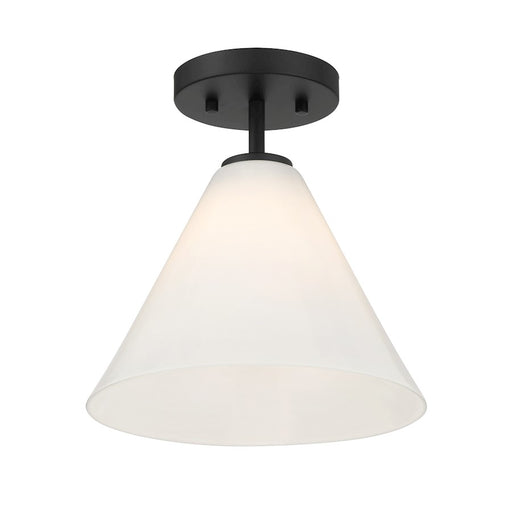 Savoy Essentials Blair 1 Light Mini-Pendant/Semi-Flush, Black