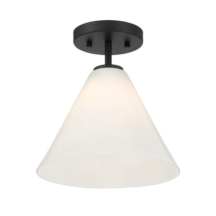 Savoy Essentials Blair 1 Light Mini-Pendant/Semi-Flush, Black