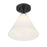 Savoy Essentials Blair 1 Light Mini-Pendant/Semi-Flush, Black