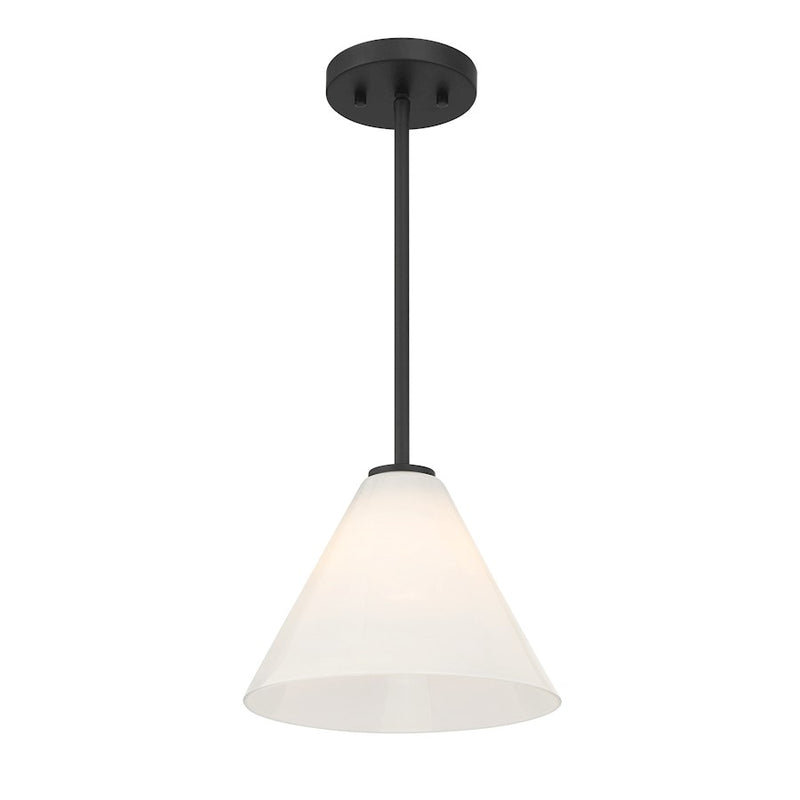 Savoy Essentials Blair 1 Light Mini-Pendant/Semi-Flush, Black