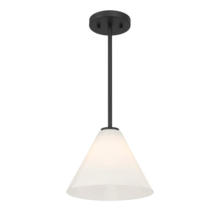 Savoy Essentials Blair 1 Light Mini-Pendant/Semi-Flush, Black
