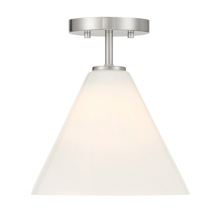 Savoy Essentials Blair 1 Light Mini-Pendant/Semi-Flush, Nickel - 7-4011-1-SN