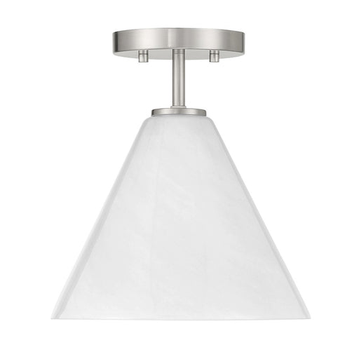 Savoy Essentials Blair 1 Light Mini-Pendant/Semi-Flush, Nickel