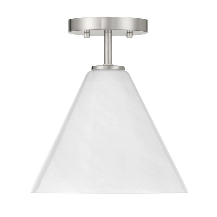 Savoy Essentials Blair 1 Light Mini-Pendant/Semi-Flush, Nickel