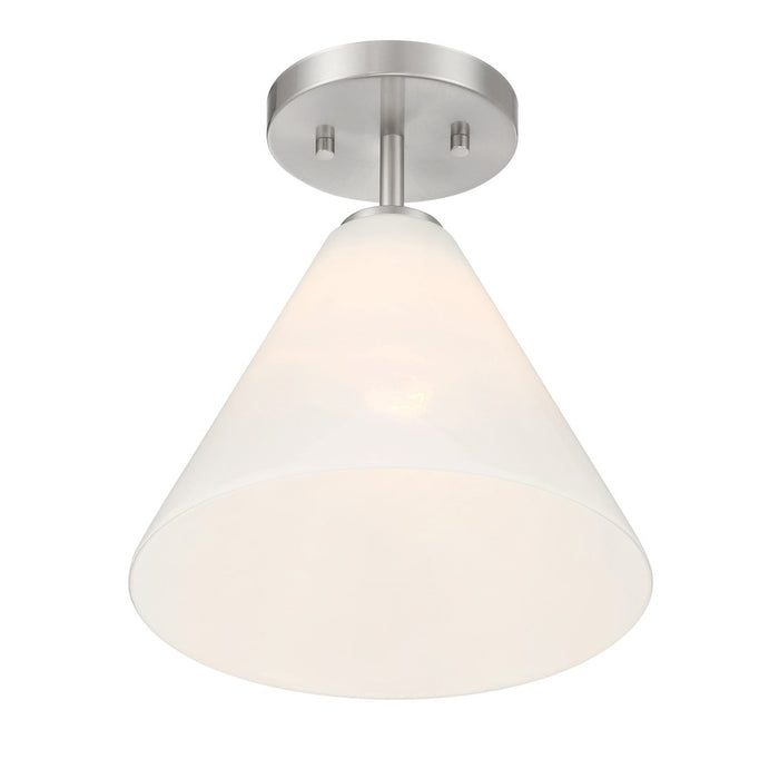 Savoy Essentials Blair 1 Light Mini-Pendant/Semi-Flush, Nickel