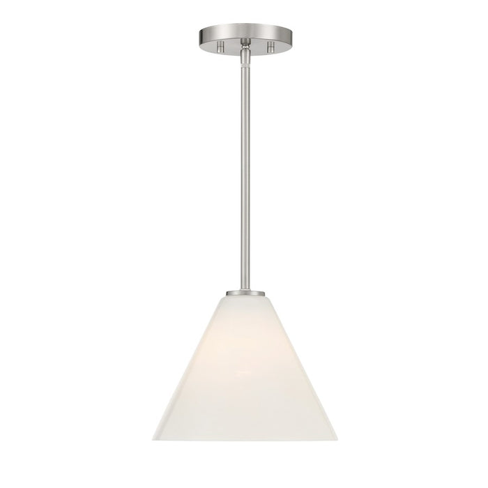Savoy Essentials Blair 1 Light Mini-Pendant/Semi-Flush, Nickel