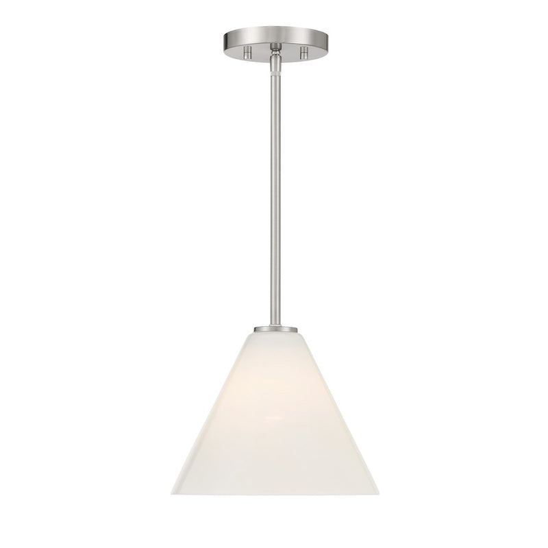 Savoy Essentials Blair 1 Light Mini-Pendant/Semi-Flush, Nickel