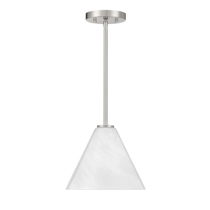 Savoy Essentials Blair 1 Light Mini-Pendant/Semi-Flush, Nickel