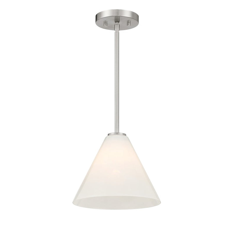 Savoy Essentials Blair 1 Light Mini-Pendant/Semi-Flush, Nickel