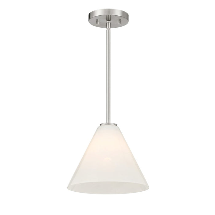 Savoy Essentials Blair 1 Light Mini-Pendant/Semi-Flush, Nickel
