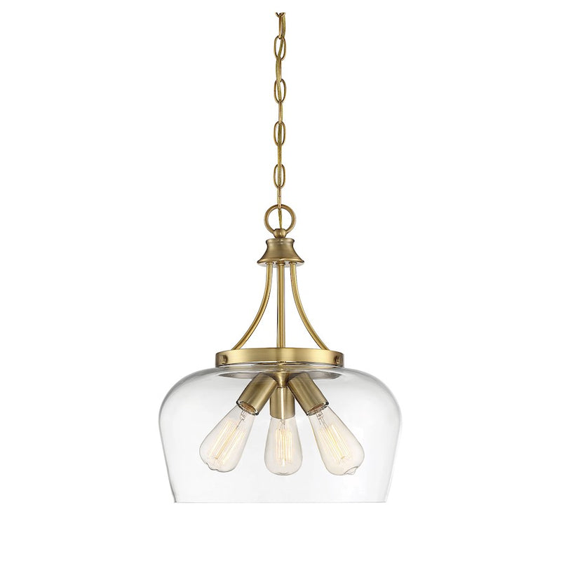 Savoy House Octave 3-Light Pendant, Warm Brass
