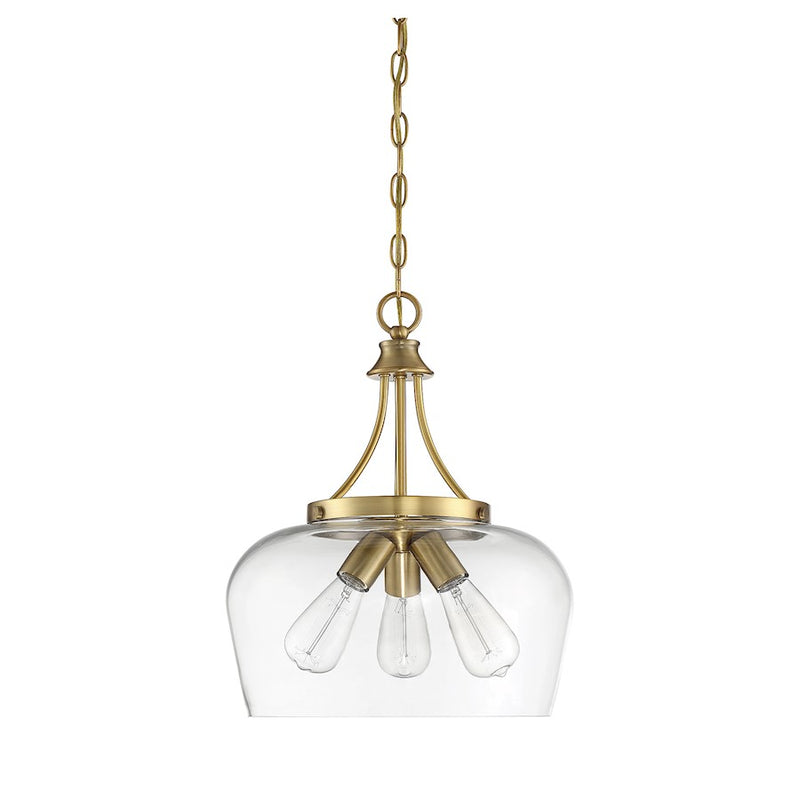 Savoy House Octave 3-Light Pendant, Warm Brass
