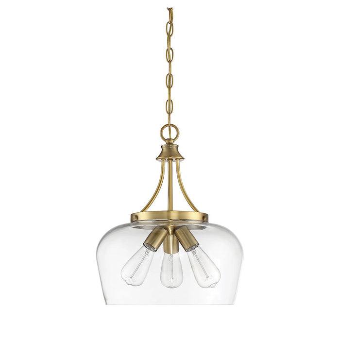 Savoy House Octave 3-Light Pendant, Warm Brass