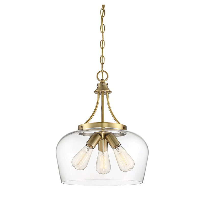Savoy House Octave 3-Light Pendant, Warm Brass