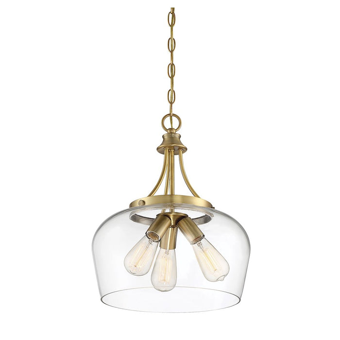 Savoy House Octave 3-Light Pendant, Warm Brass