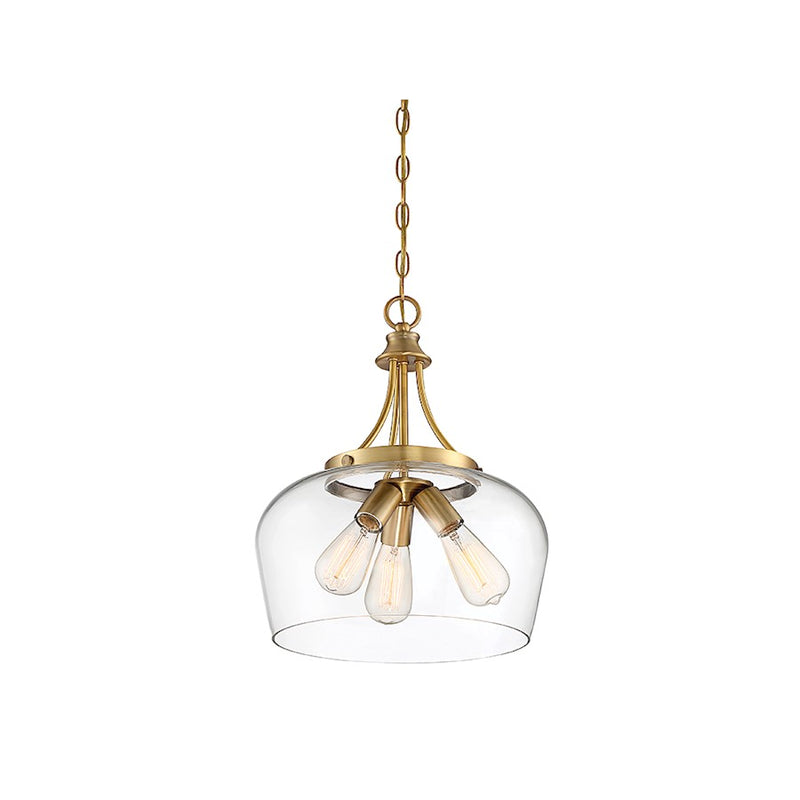 Savoy House Octave 3-Light Pendant, Warm Brass