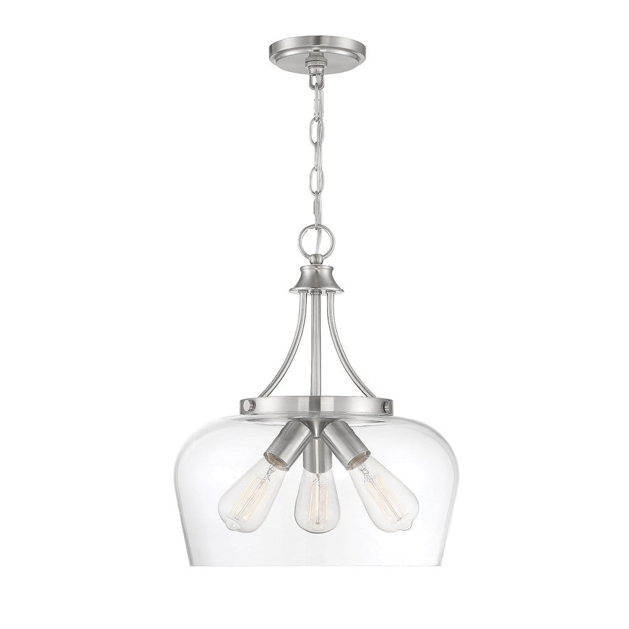 Savoy House Octave 3-Light Pendant, Satin Nickel - 7-4034-3-SN