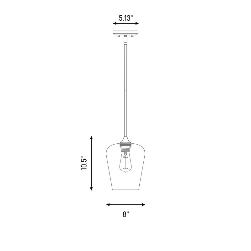 Savoy House Octave 1-Light Pendant, Polished Chrome