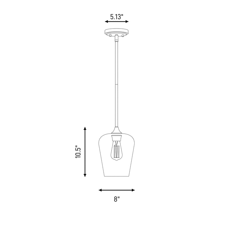Savoy House Octave 1-Light Pendant, Warm Brass